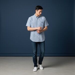 US Polo Assn Denim Blue Casual Button Down XL